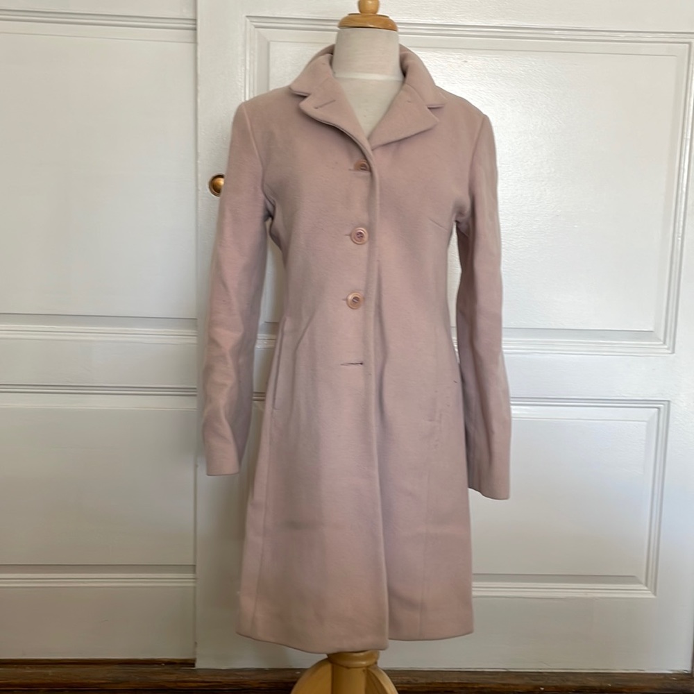 M0851 pink wool coat